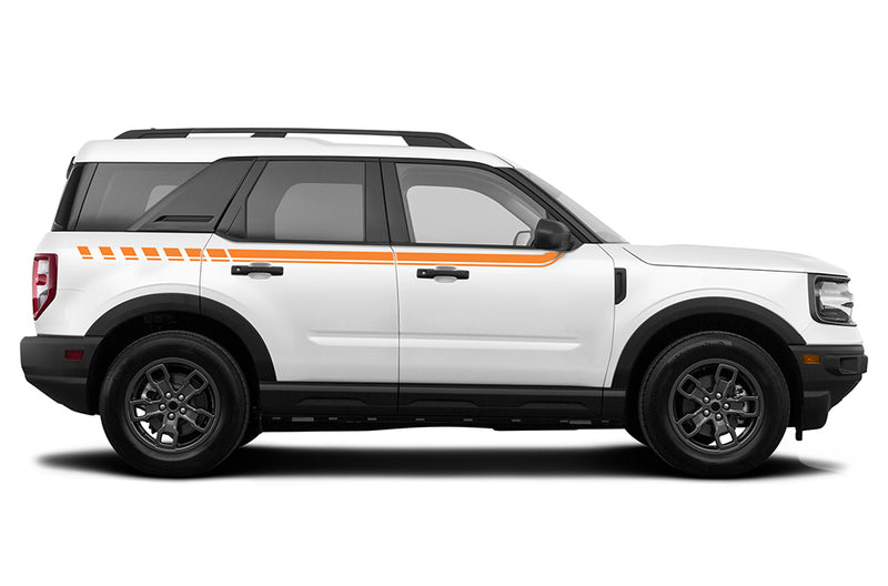 Upper side stripes graphics decals compatible with Ford Bronco Sport