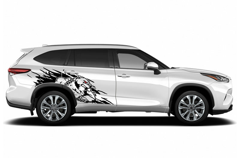 Wild bear side graphics decals for Toyota Highlander