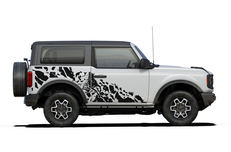 Wild horse decals graphics compatible with Ford Bronco 2 doors