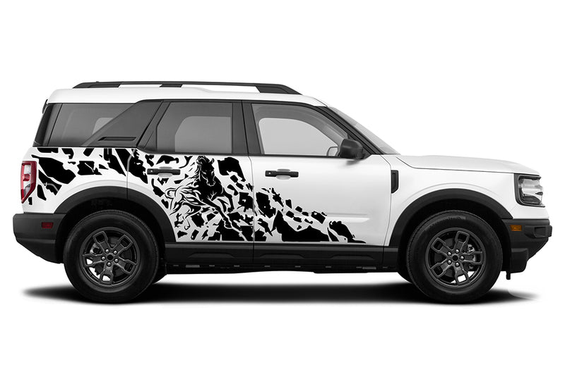 Wild horse side decals graphics compatible with Ford Bronco Sport