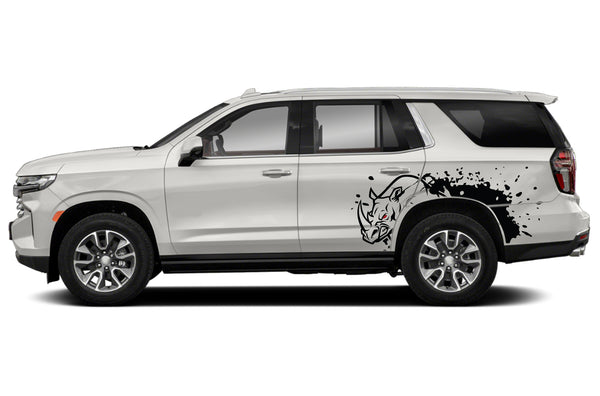 Wild rhino splash graphics decals compatible with Chevrolet Tahoe