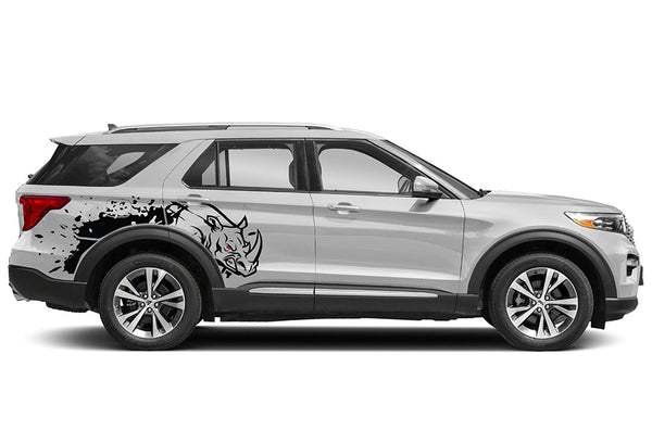 Wild rhino splash graphics decals for Ford Explorer