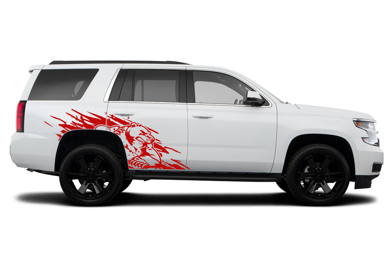 Wild bear door graphics decals for Chevrolet Tahoe 2015-2020