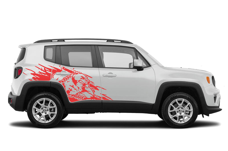 Wild bear door graphics decals compatible with Jeep Renegade