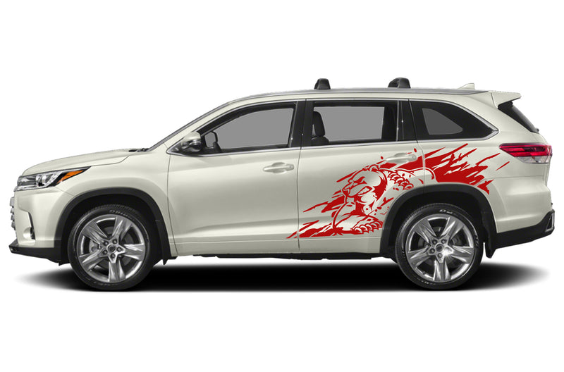 Wild bear side graphics decals for Toyota Highlander 2014-2019