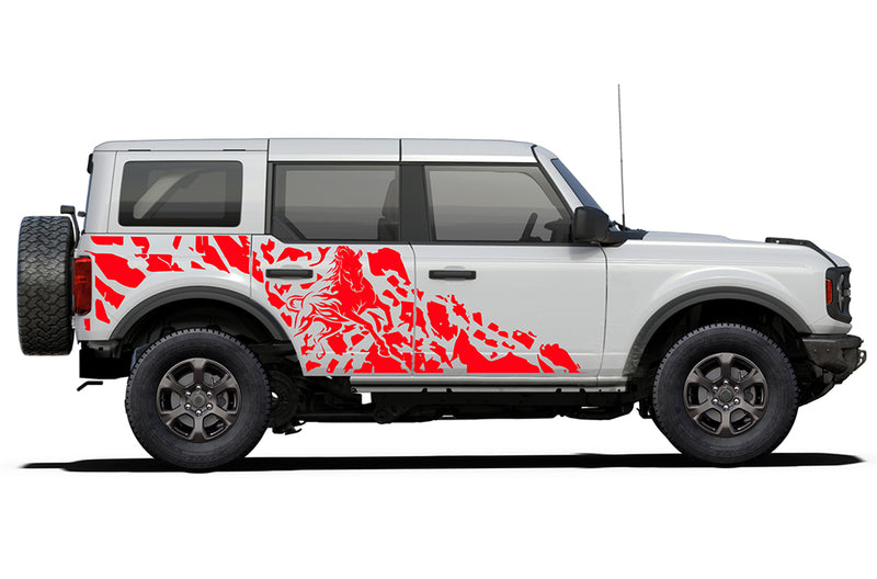 Wild horse decals graphics compatible with Ford Bronco