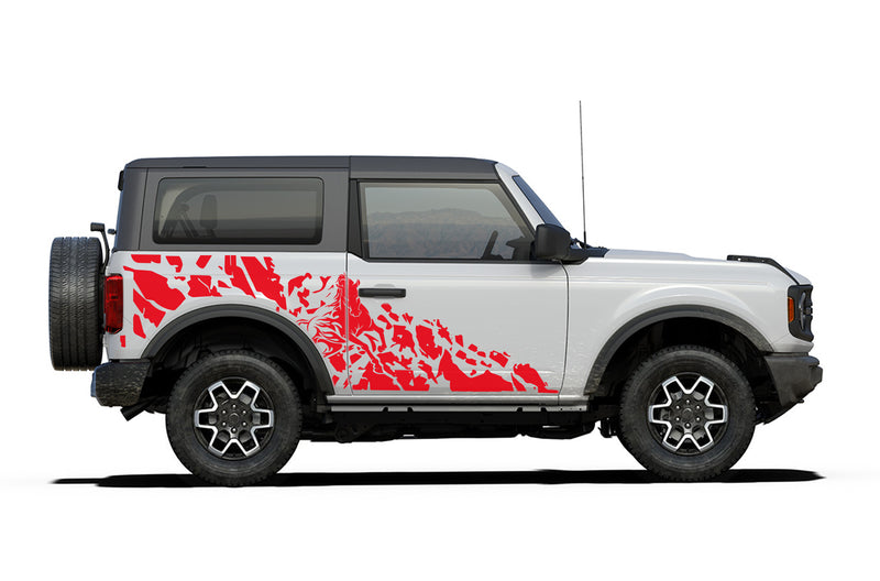 Wild horse decals graphics compatible with Ford Bronco 2 doors