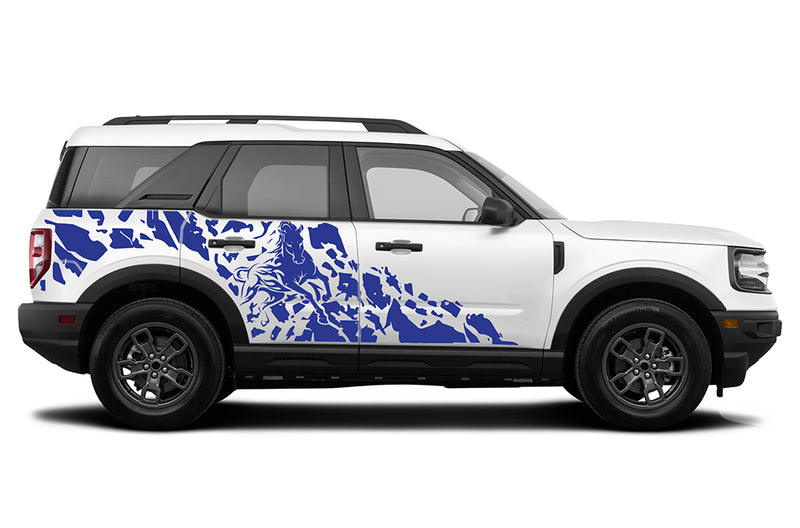 Wild horse side decals graphics compatible with Ford Bronco Sport