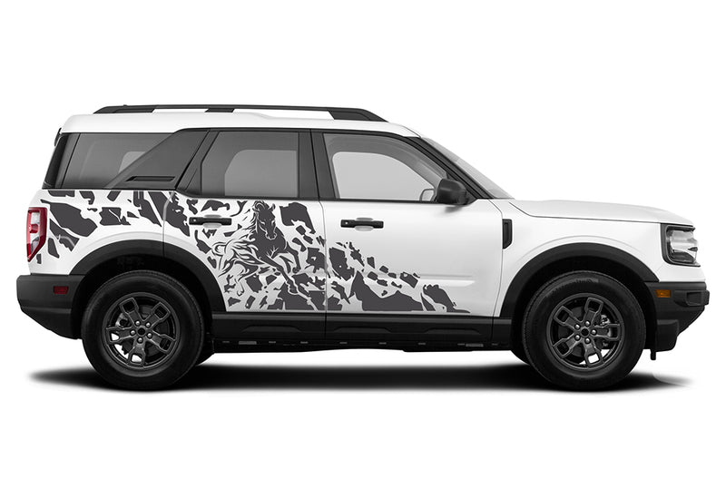 Wild horse side graphics decals graphics compatible with Ford Bronco Sport