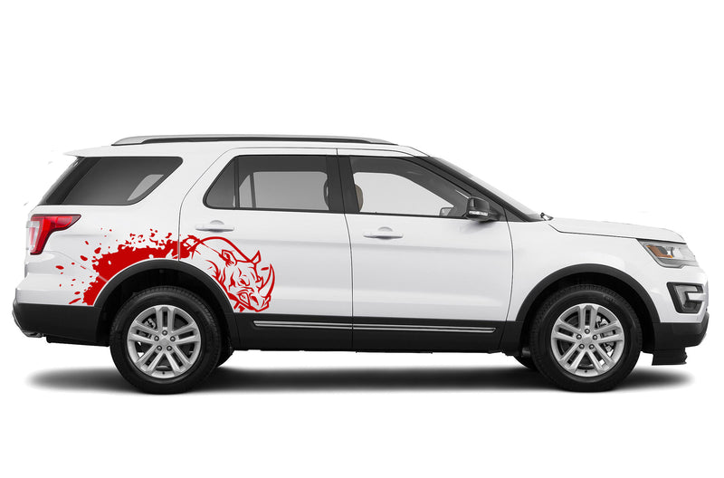 Wild rhino splash graphics decals for Ford Explorer 2011-2019