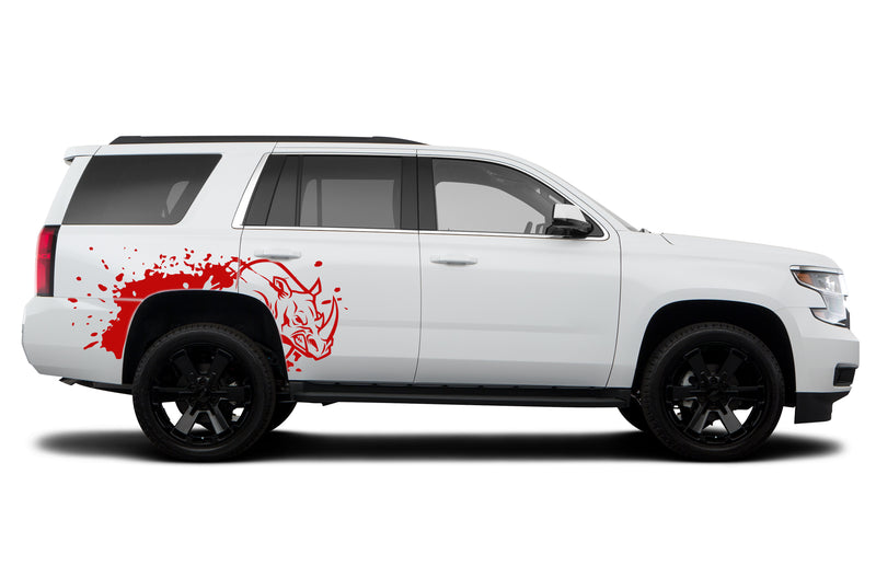 Wild rhino splash side graphics decals for Chevrolet Tahoe 2015-2020