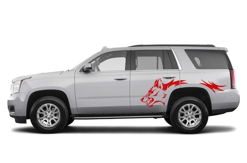 Wolf side graphics decals for GMC Yukon 2015-2020